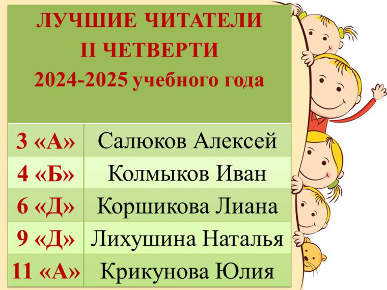 Лучшие читатели.